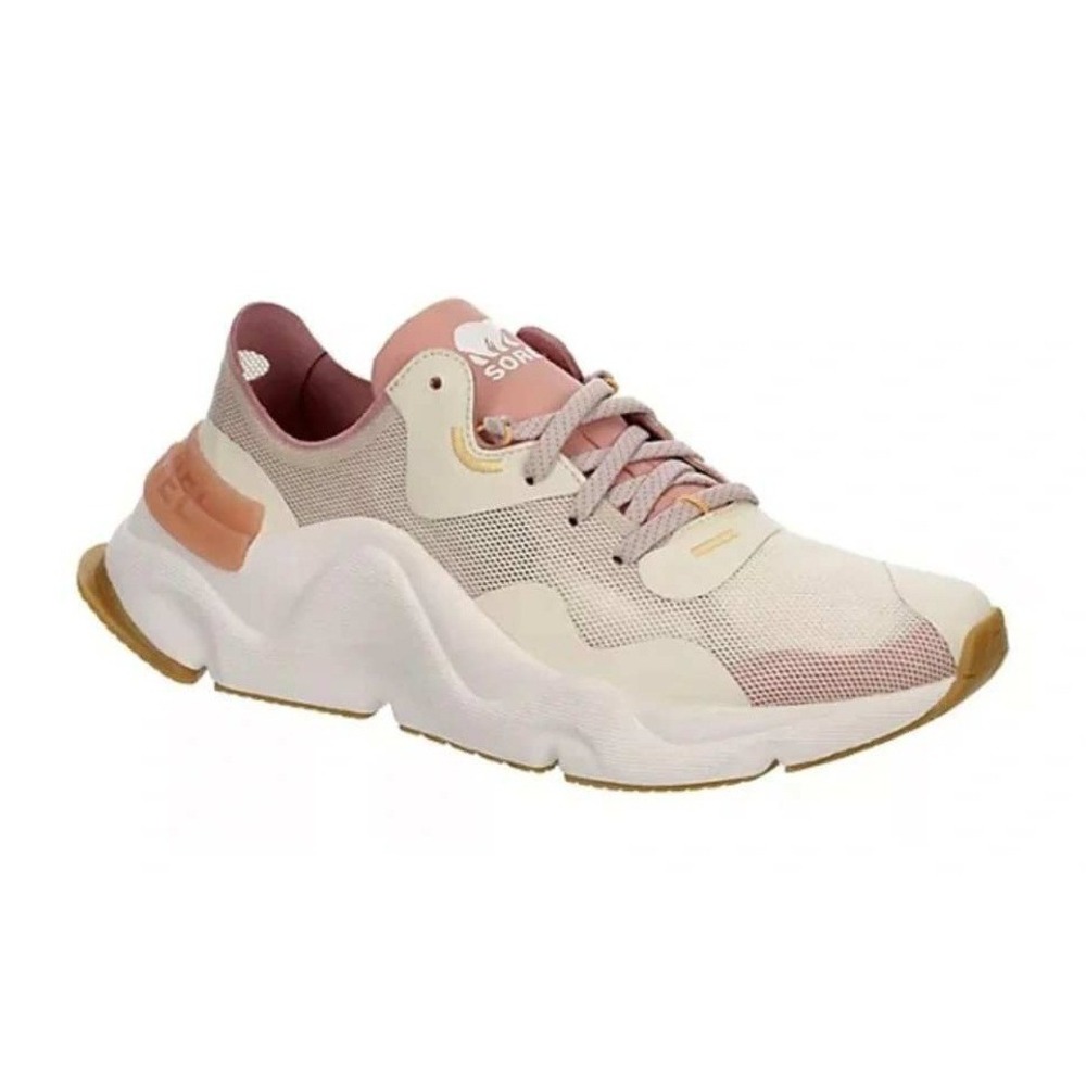 Sorel Kinetic Rnegd Float Sneakers Women 7.5 Pink Chalk Mesh Athletic Sporty
